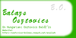balazs osztovics business card